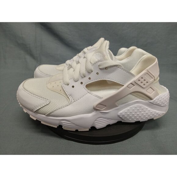Nike Girls Air Huarache Run (GS) Sneakers Mesh White Platinum Size 5Y NEW NO BOX - Picture 8 of 11